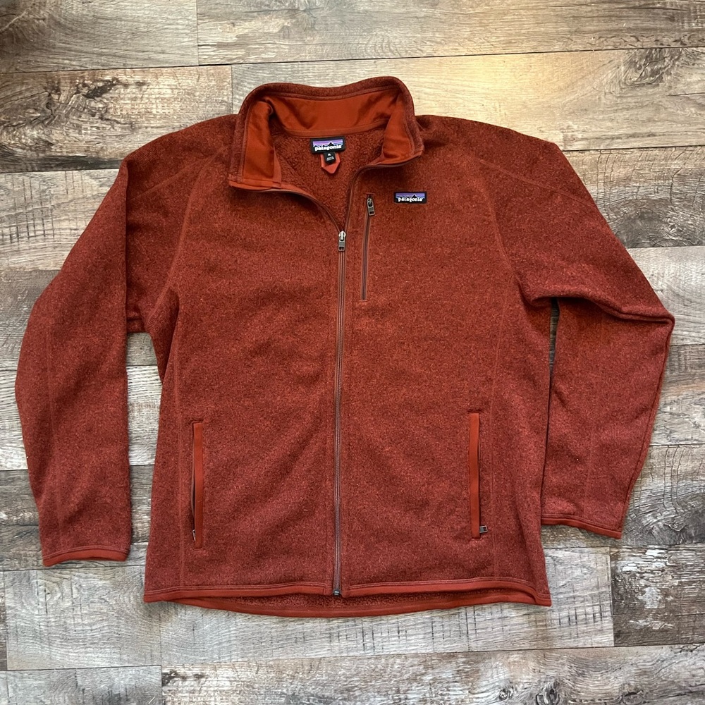 Patagonia Men's Better Sweater Full Zip Rust Brown/ Orange Full-Zip
